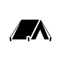 The tent icon. Travel symbol. Flat camping tent sign Ã¢â¬â vector